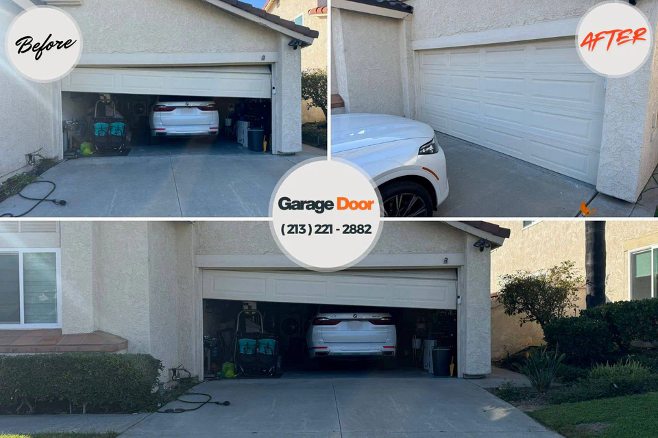 Before and after: garage door repair 50063